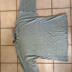 Gray quarter length Sleeve T-Shirt